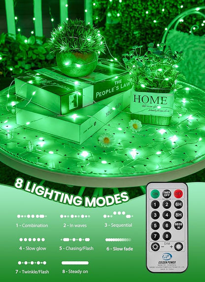 Minetom Fairy Lights with Remote, 66 Feet 200 Led Firefly String Lights Plug in for Bedroom Home Wall Ceiling Christmas Tree Wreath Craft Wedding Party Indoor Outdoor Decoration,Green