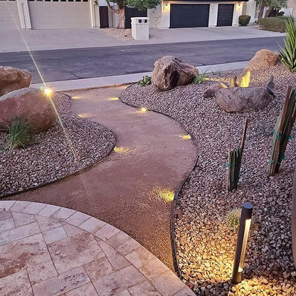 Classic Series 7 Inch LED Hardscape Lighting, Retaining Wall Lights, LED Landscape Lighting, 12V Paver Light Low Voltage, 5W Outdoor Step Lights, 3000K Soft White