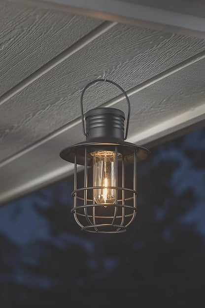 Xodus Innovations BL820-2 Battery-Operated LED Filament Style Lantern Outdoors Either Hanging or Standing , with Your Choice of 4, 6 or 8 Hour Automatic Timer