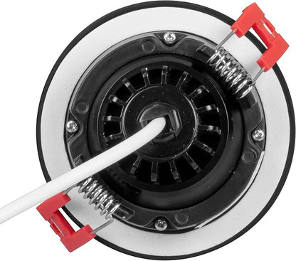 NICOR Lighting 3 inch LED Gimbal Recessed Downlight in Black, 5000K (DGD311205KRDBK)