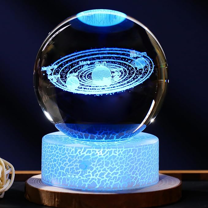 80mm Crystal Ball 3D- Collectible Figurines (Solar System)