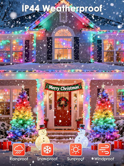 2026 New Voice Control Connectable 2PK 164FT 400LED Christmas String Lights Indoor Outdoor with Remote | Smart Twinkle Fairy String Lights 12 Modes & Timer for Xmas Tree Decor (Multicolor)