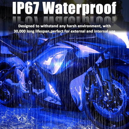 Blue 12v 15 Led 30cm Car Flexible Waterproof Underbody Light Strip Pack of 20