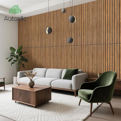 Wood Veneer Sound Panels, 10 Pack 47.2”x23.6” Wall Panels, Decorative Acoustic Panels for Walls, for Office,Home Theater,Studio,Living Room,Rustic Teak