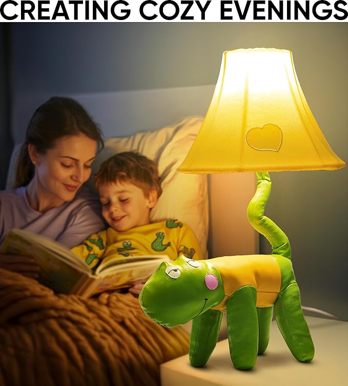 Crocodile Dinosaur Kids Lamp for Boys Bedroom - 20" Boys Lamp for Kids Room - Cute Christmas Gifts, Birthday Gifts for All Ages: Toddler Girls, Children 3 4 5 and Up Years Old, Sister Brother, Sibling
