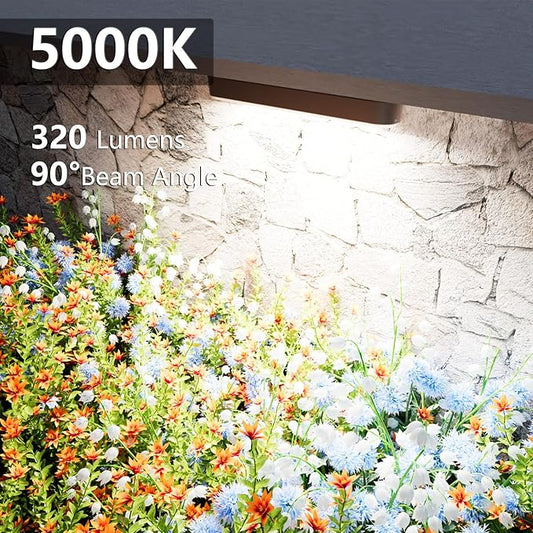 VOLISUN 7 Inch Retaining Wall Lights, IP67 Waterproof Hardscape Lighting, Cuttable Low Voltage Lighting, 12V Paver Lights, 2.8W Outdoor Step Landscape Lights, 5000K Daylight (8 Pack)