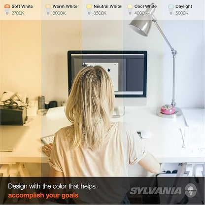 Sylvania LED 4" Slim Microdisk, Junction Box Recessed Downlight Kit, 13W, Dimmable, 5 CCT Color Select (2700K / 3000K / 3500K / 4000K / 5000K), 90 CRI - 1 Pack (61404)