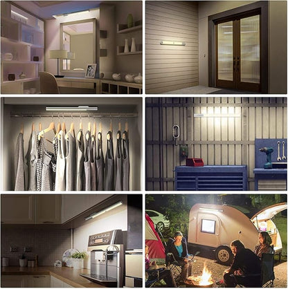 BLS LED Closet Light Battery Operated, T402 Super Bright Wireless Under Cabinet Lighting | Motion Sensor Light | Large 4500mAh Rechargeable Battery Powered | 4000K Daylight White | 180 Days Run Time