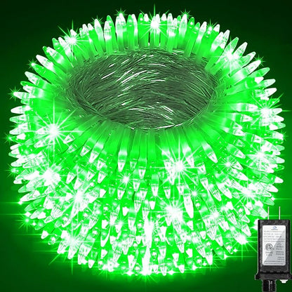 QUHUATU 1500 LED Chrstmas Lights, 470ft Outdoor Christmas String Lights with 12 Modes, Green LED String Lights with Timer Dimmable Waterproof for Tree Fence Garden Xmas Wedding Party Decor Green