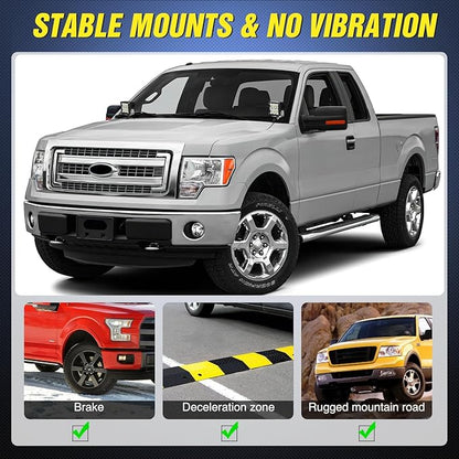 Nilight Ditch Light Brackets Hood Hinges Mount Bracket Kit for Auxiliary Offroad LED Pods Work Lighting Compatible with Ford F-150 2004-2014 Ford 1st Gen SVT Raptor 2010-2014