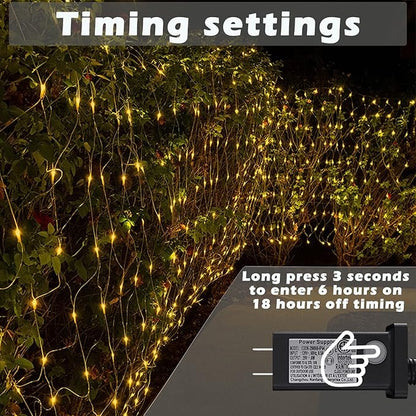 Eueasy LED Lights Outdoor Fairy Lights Chandelier - 270L Gazebo Net Lights with 8 Lighting Modes, 10×10 FT Chandelier for Pergolas，Wedding, Bush, Christmas