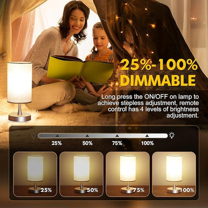 Caromolly Light Therapy Lamp, 10000 Lux Light with Remote Control, 3 Color Temperature & 4 Brightness Level & Timer, Daylight Lamp for Home, Office, Decoration(Silver Base Linen Shade)