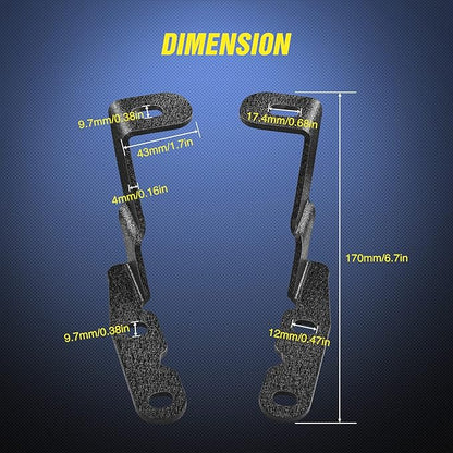 Nilight Ditch Light Brackets Auxiliary Offroad Work LED Pod A-Pillar Hood Mounts Compatible with 2007-2013 GMC Yukon Sierra & Chevy Suburban Tahoe Silverado