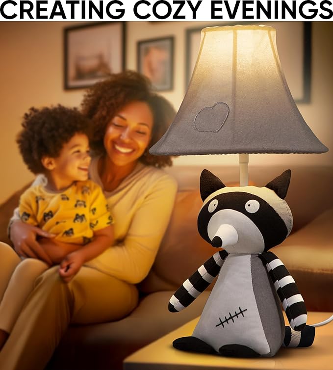 Raccoon Kids Lamp for Boys Bedroom - 18", Animal Lamp for Kids Room - Cute Christmas Gifts, Birthday Gifts for All Ages: Toddler Girls, Children, Grandkids 3 4 5 and Up Years Old, Sister, Brother