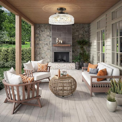 Lamomo Semi Flush Mount Ceiling Light,Upgraded Larger 12 Inch Bronze Hallway Light Fixture,3 Light Globe Glass Close to Ceiling Scone, Indoor Hanging Light for Bedroom Kitchen Porch Hallway