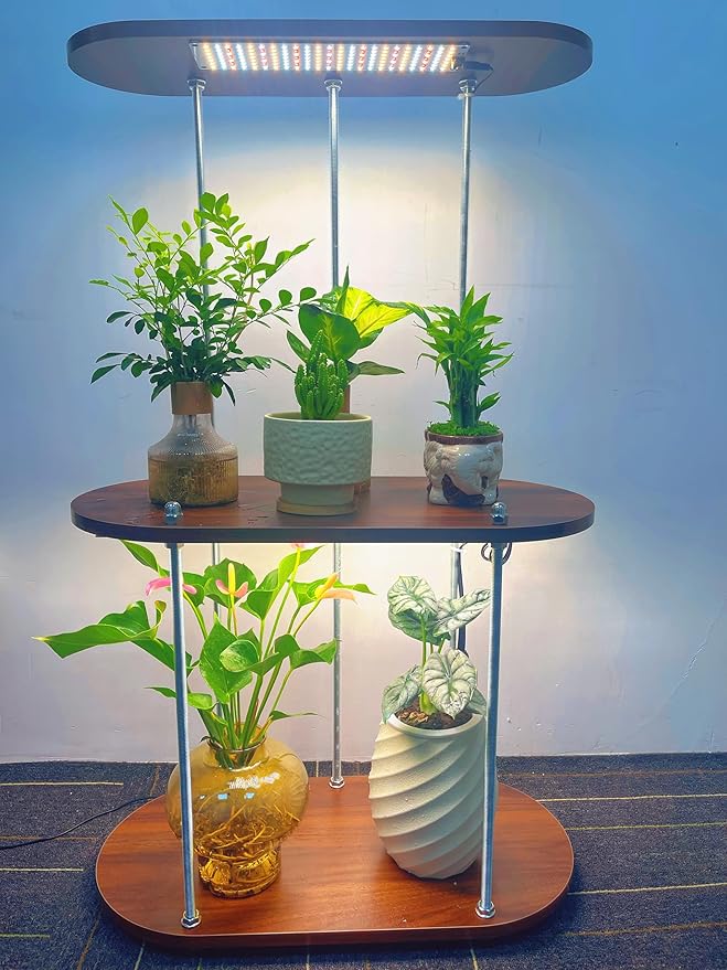 Grow Lights for Indoor Plants,644 LEDs Ultra-Thin Panel Full Spectrum Plant Lights for Indoor Growing,10 Dimmable Levels for led Grow Lights for Seed Starting,Auto On Off Timing 3 9 12Hrs(4pcs)