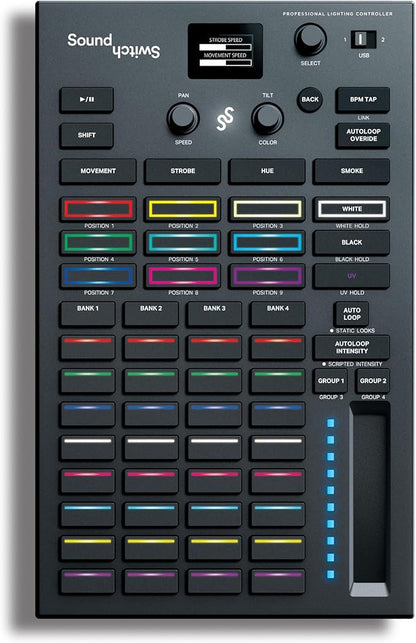 SoundSwitch Control One - Professional DMX DJ Lighting Controller with 3 Months SoundSwitch Software Access and DMX Lights and Phillips Hue Support