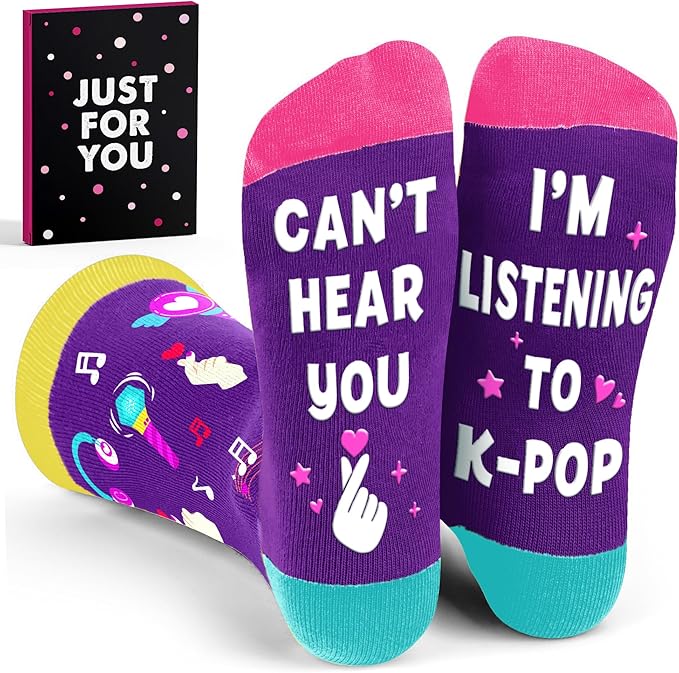 Kpop Merch - Unique Kpop Gifts for Girl, Teen - Cute Korean Socks - Christmas Gifts, Stocking Stuffers for Women