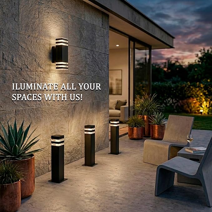 Wired Ground Lights Outdoor Waterproof IP65 Super Bright Starburst Shadow Pattern E27 Socket Light, 1 Unit Professional Heavy-Duty Ground Standing Lighting for Pathway, Driveway, Yard, Deck