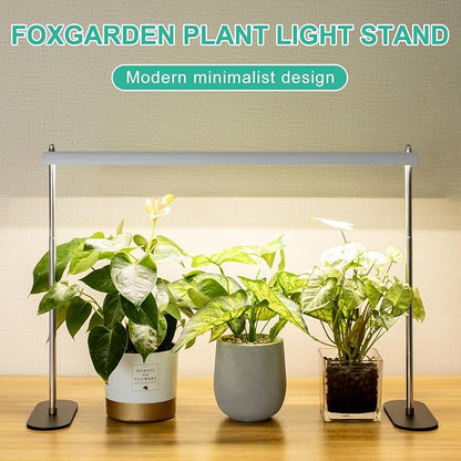 FOXGARDEN Grow Light Stand, Advanced LED Plant Growth Lighting with 4/8/12H Timer, 6 Dimming Options, and Adjustable Height - Optimal for Indoor Plants in Seedlings, Vegetative, and Flowering Phases