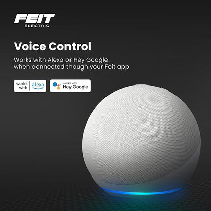 Feit Electric Permanent Outdoor Lights, Smart RGBIC String Lights, 50FT LED Christmas Lights, 2.4GHz WiFi-Enabled Under Eaves Light, Work with Alexa and Google Assistant, Weatherproof, SL50-36/RGB/AG