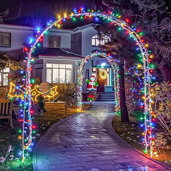 Multicolor Christmas Lights Outdoor, 100FT 300 LED String Lights for Outside Waterproof with 8 Modes, Connectable Plug in Fairy Light for Indoor Home Garden Patio Party Holiday Decorations