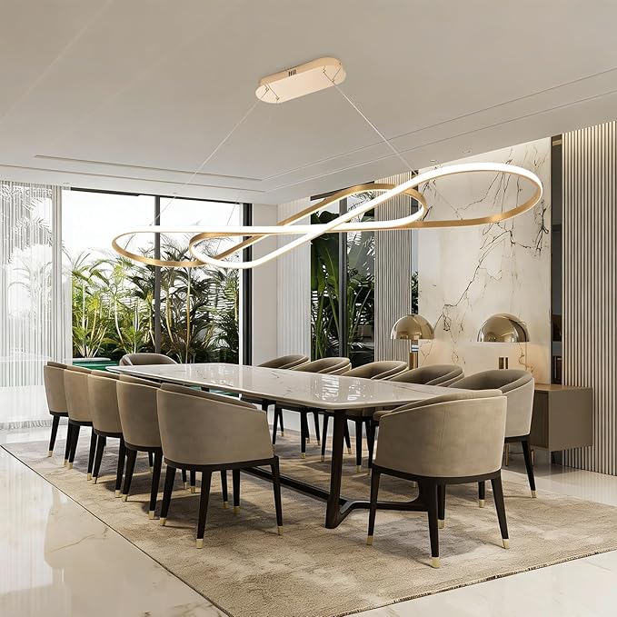 Modern LED Chandelier Dimmable LED Pendant Light with Remote Control
