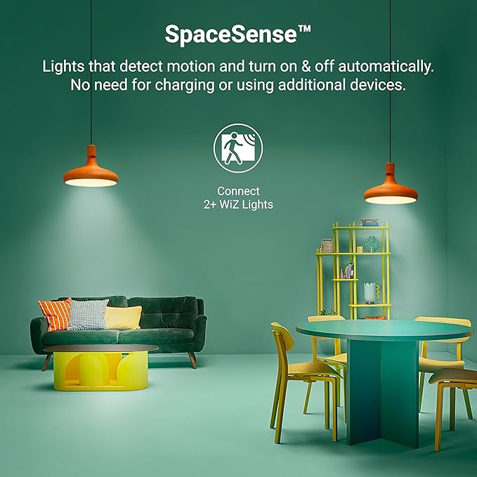 HALO 4 in Smart Wi-Fi Recessed LED Downlight Connected by WiZ Pro with SpaceSense Motion Detection, Dimmable, Full Color Changing, 600 Lumens, Wet Rated Ceiling Light - RL4069WZRGBWWHR
