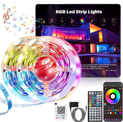 NBBUFF LED Lights for Bedroom 198FT, RGB LED Strip Lights Music Sync, DIY Color Changing LED Light Strip with Remote & App Controll, Led Lights for Room Decor Ambiant Lighting (2 Rolls of 99FT)