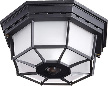 Globe Electric HZ-4300-BK Ceiling Motion Light, Black, Bulb Not Included