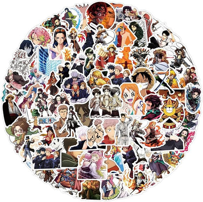200Pcs Kids Demon Manga Slayer Stickers Mixed Pack,Cartoon Characters Stickers Movie Decorative Sticker for Kids Teens Adults Waterproof Sticker for Water Bottle Laptop (mixA200)
