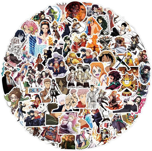 200Pcs Kids Demon Manga Slayer Stickers Mixed Pack,Cartoon Characters Stickers Movie Decorative Sticker for Kids Teens Adults Waterproof Sticker for Water Bottle Laptop (mixA200)