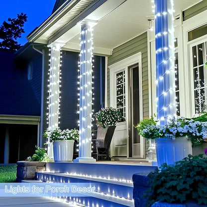 JMEXSUSS 1000 LED White Christmas String Lights Outdoor with Remote, 272 Ft Outdoor String Lights for Outside Patio Garden Bedroom Party Holiday Wedding Decor