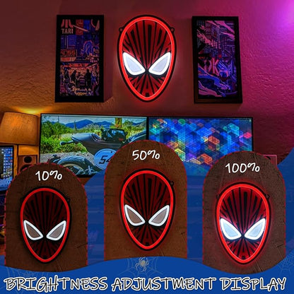 Spider-Man Neon Signs Anime LED Neon Lights USB Powered for Wall Decor Art Bedroom Mar-vel Fans Man Gave Bar Pub Party Game Children Kids Holiday Gift