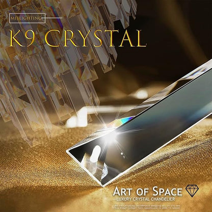 Gold Crystal Chandelier Lighting Modern Contemporary Empress Chandeliers Pendant Ceiling Lamp Light Fixture 7-Tier for Dining Living Room Hotel 24 Lights W39.4