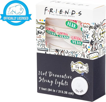 Silver Buffalo Friends Central Perk Mug 20ct Decorative String Lights, 7 Feet Long, Battery Powered (Batteries Not Included), Warm White LED, Indoor Use Only