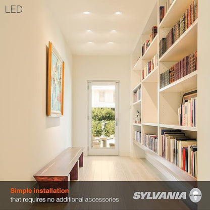 Sylvania LED 4" Slim Microdisk, Junction Box Recessed Downlight Kit, 13W, Dimmable, 5 CCT Color Select (2700K / 3000K / 3500K / 4000K / 5000K), 90 CRI - 1 Pack (61404)