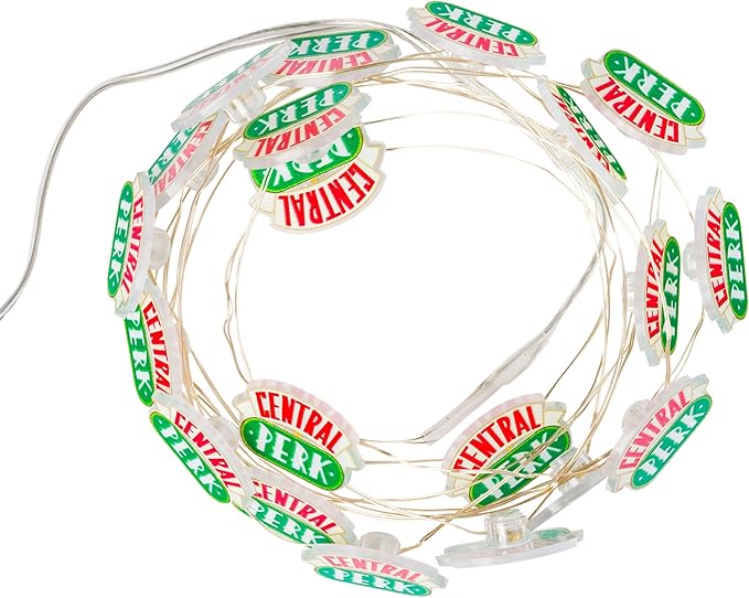 Silver Buffalo Friends Central Perk Mug 20ct Decorative String Lights, 7 Feet Long, Battery Powered (Batteries Not Included), Warm White LED, Indoor Use Only