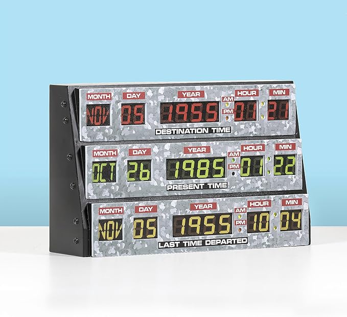 NUMSKULL Back to The Future 3D Lamp Wall Light Plastic - Ambient Lighting Gaming Accessory for Bedroom, Home, Study, Office, Work - Official Back to The Future Merchandise