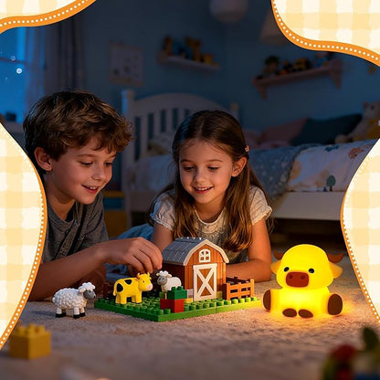 YuanDian Highland Cow Night Light, Squishy Silicone Lamp.Rechargeable, Dimmable with Timer, Touch Control Bedside Nightlight for Home and Desk Decor