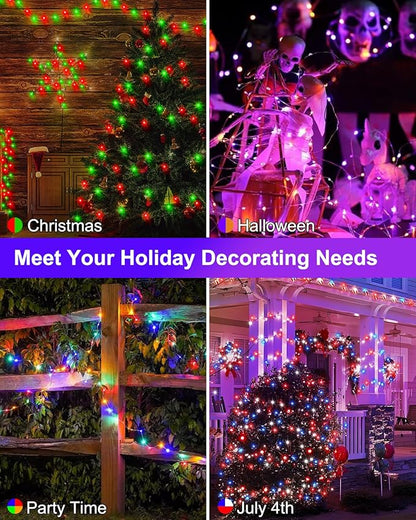 Smart Fairy Lights 33Ft 100 LED Twinkle String Lights with Remote & APP Control, Color Changing USB Fairy Lights Music & Mic Sync for 4th of July Bedroom Holiday Party Decor