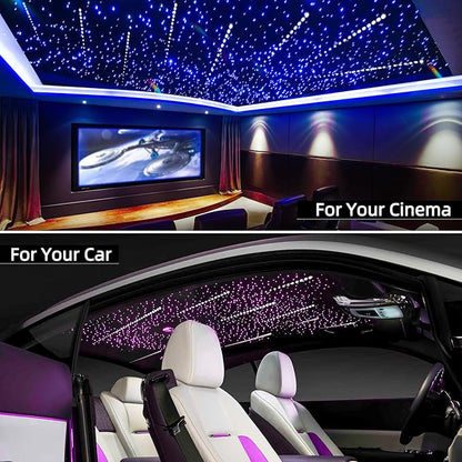 Meteor 20W Twinkle Starlight Headliner Kit, Star Lights for Car with Bluetooth APP/Remote/Music Mode, Fiber Cable 1000pcs*0.03in*13.1ft+Shooting Star kit for Car Roof & Home Decoration