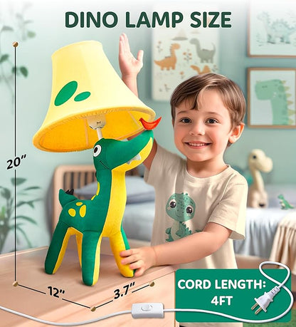 Dinosaur Kids Lamp for Boys Bedroom - 20", Boys lamp for Kids Room - Cute Christmas Gifts, Birthday Gifts for All Ages: Toddler Girls, Children, Grandkids 3 4 5 and Up Years Old, Sister, Brother