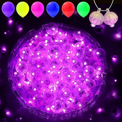 100PCs Mini Led Lights with Hook, Waterproof Round Tiny Led Light for Party Decorations Neon Party Light，Pink-Blinking Lights