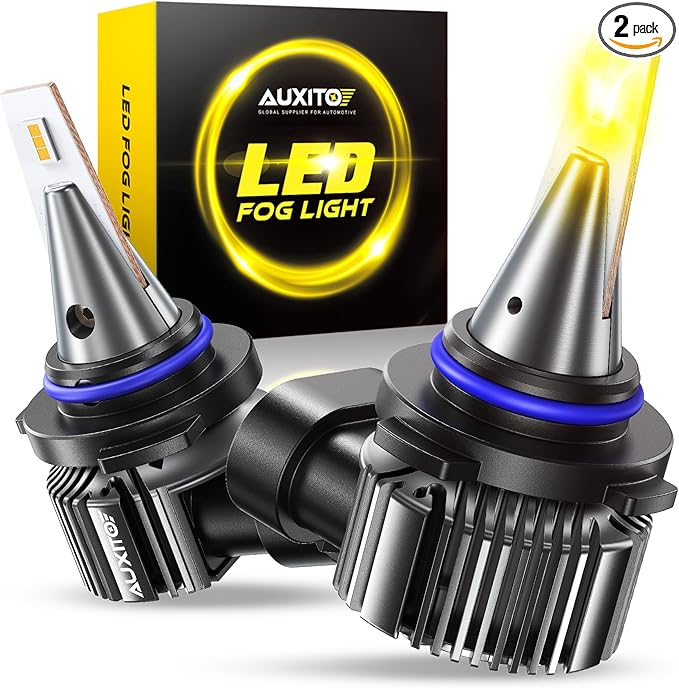 AUXITO 9006/HB4 3000K Golden Yellow LED Fog Light Bulbs 18000LM, 1000% Brighter Amber Fog Lights Kit, 1:1 OEM Replacement for Cars Trucks SUVs, 3-Min Install, IP68 Waterproof, Pack of 2