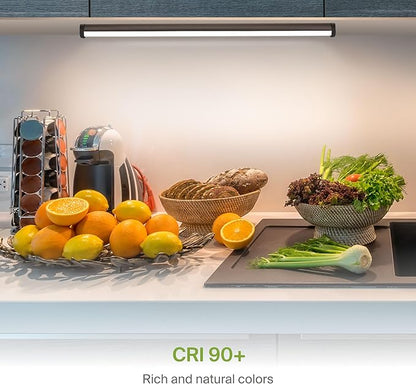 ASD Swivel LED Under Cabinet Lighting Plug in or Hardwired 24 Inch, Dimmable Under Cabinet Lights with High/Low/Off Switch, 3CCT 2700K-4000K, Linkable Under Counter Lights for Kitchen, Bronze, ETL