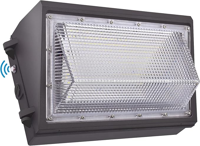 100W LED Wall Pack Light, Dusk to Dawn Photocell, 13000LM 5000K Daylight AC100-277V IP65 Waterproof LED Wall Pack Outdoor Exterior Light ETL Listed