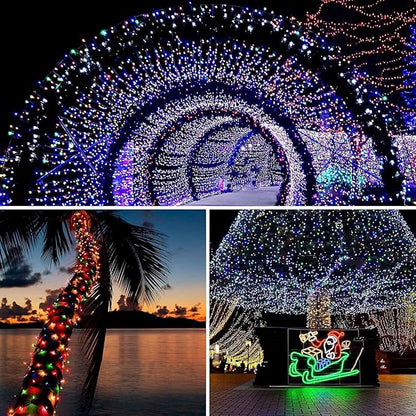 4 Pack Solar String Lights for Outside, 170 FT Total 480 LED Solar Chrismas Lights Outdoor with 8 Modes & Memory Function, Waterproof Twinkle Light for Xmas Tree Yard Party Decorations (Multicolor)