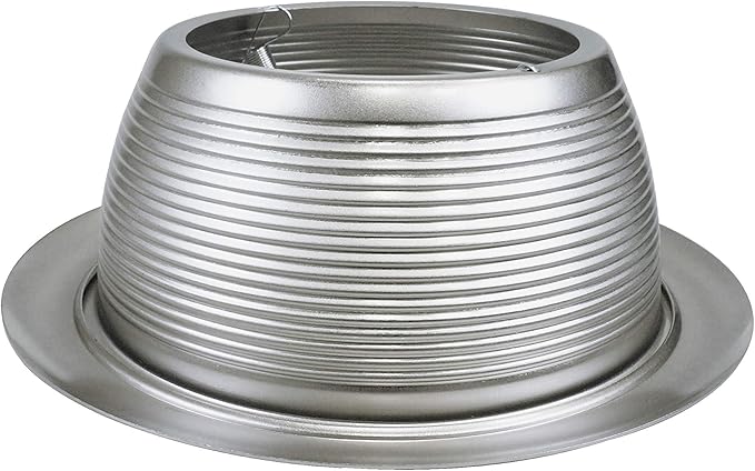 NICOR Lighting 6 inch Nickel Recessed Baffle Trim, Fits 6 inch Housings (17511NK)
