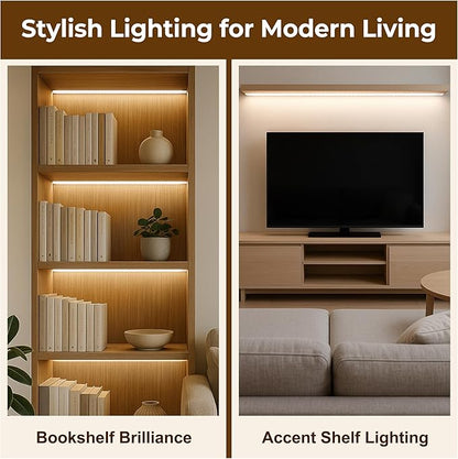 cambk 60inch Hardwired Under Cabinet Lighting for Kitchen, 6000K White Wired Undercounter Waterproof Led Strip Lights, Luces para Cocina Bajo Gabinete Under Shelf Lights